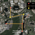 Gondola Station Construction Walls Pop Up On The International Gateway Lawn